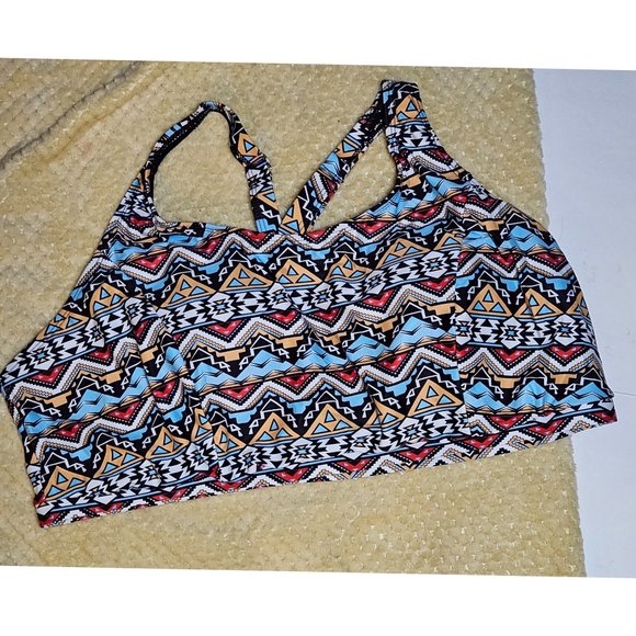 Holipick Tribal Strappy Back Bikini Top Plus Size (Bottoms No Longer Available) - Picture 1 of 4